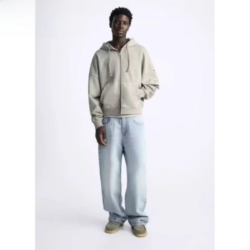 

Waed Casual Men's Jeans Loose Wide Leg Spring New Sle High Waist Long Pants Busin Casual Loose Straight Cut Kiss