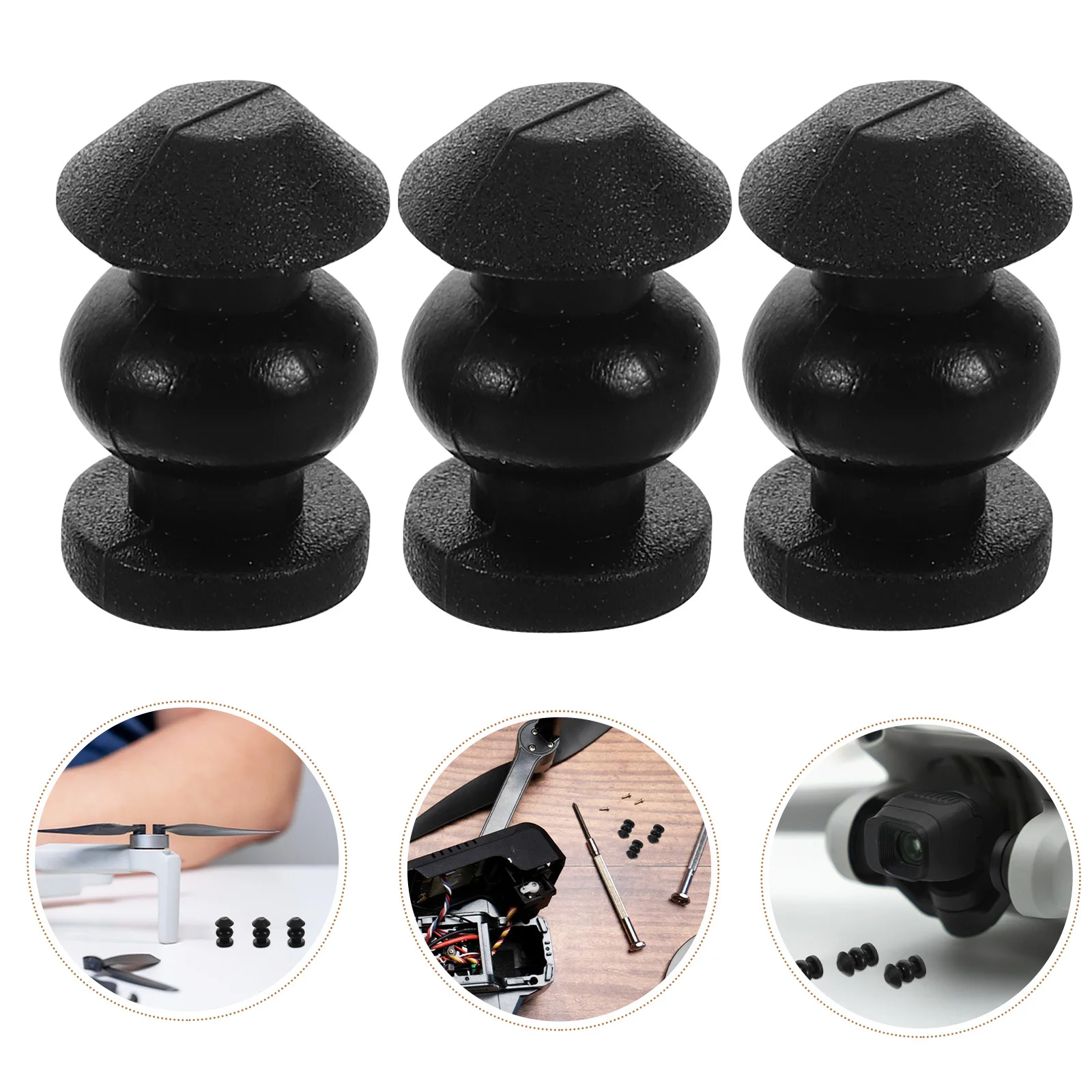 

10Pcs Drone Gimbal Shock Absorber Silicone Rubber Ball Vibration Dampening 360 Degree Rotation Universal Fit for Smooth Aerial