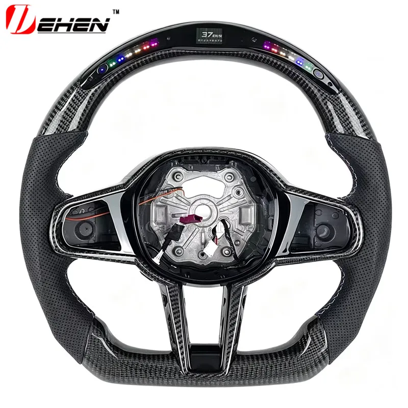 LED Carbon Fiber Steering Wheel For BMW 1 2 3 4 Series G20 G30 G42 G26 G32 G80 G82 G87 F90 F95 F96 F97 F98 G01 G02 G05 G06 G07
