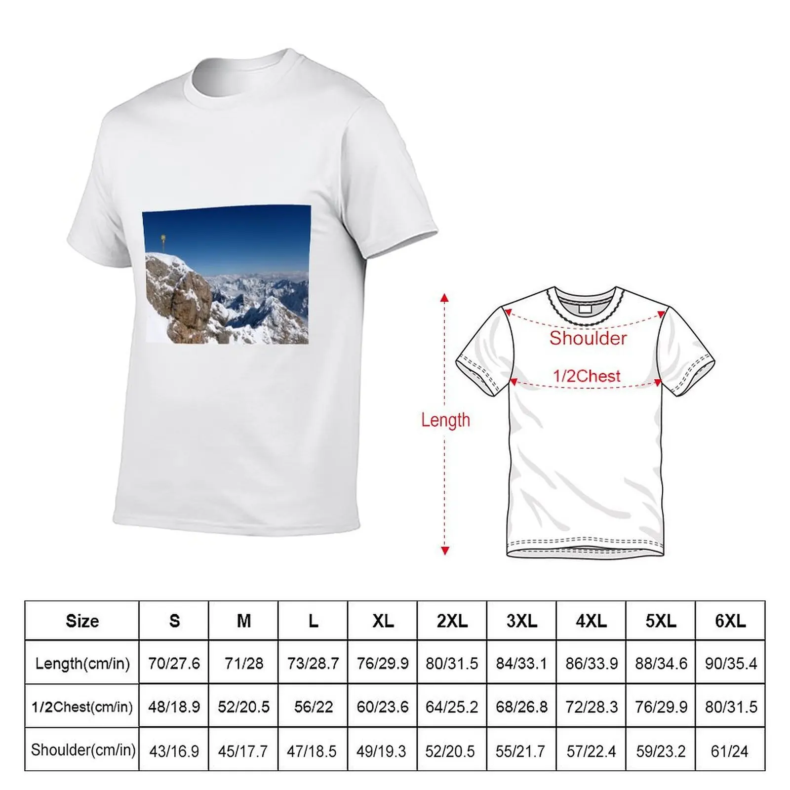 Zugspitze ~ Top of Germany T-Shirt man tshirt t shirts for man cotton funny T-Shirt