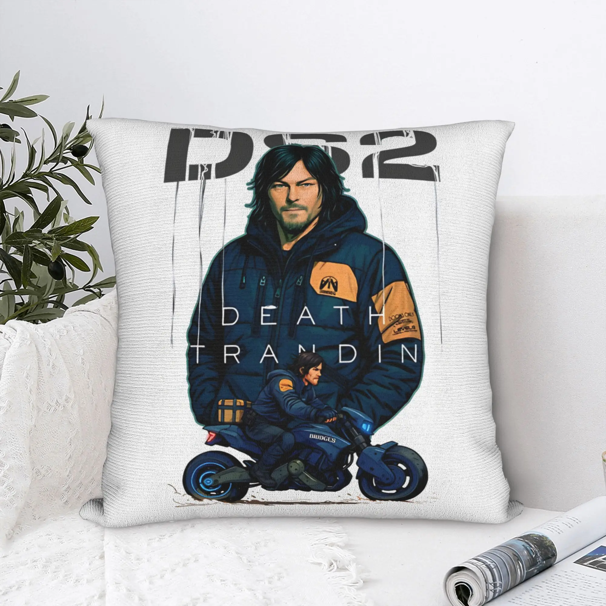 

Наволочка Death Stranding 2 Sam Bridges, мягкий полиэстер, чехол для подушки, подарочная наволочка, чехол для гостиной, квадратный 45*45 см