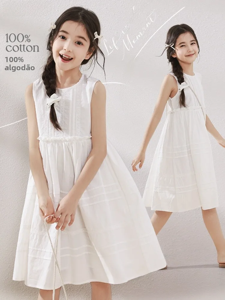 nuevo-vestido-midi-blanco-de-verano-para-ninas-vestido-informal-con-tirantes-a-juego-de-algodon-y-poliester-con-cuello-red