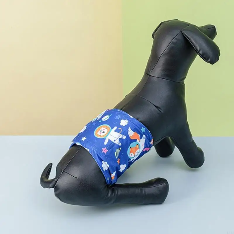 Pantie per pannolini per animali domestici lavabili regolabile per piccoli animali in tessuto in poliestere morbido Design a