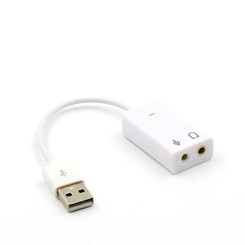 

7.1 External USB Sound Card Jack 3.5mm USB Audio Adapter Earphone Micphone Sound Card for Macbook Computer Laptop PC