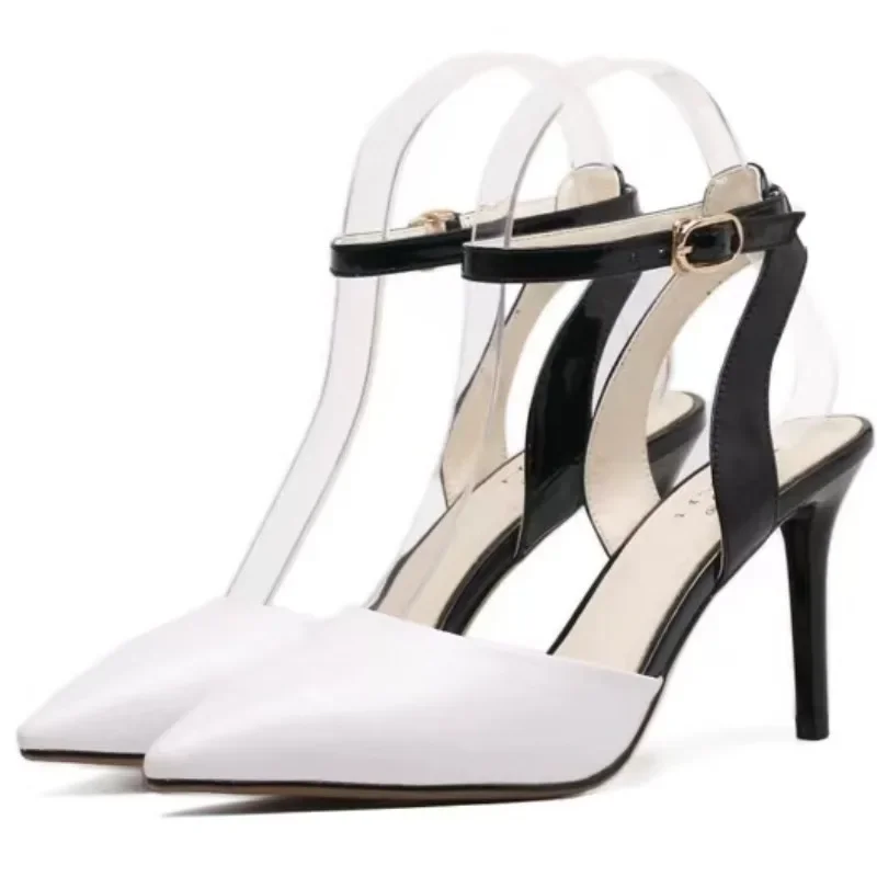 2024Fashion Women Sandals Party Pumps Thin High Heels Buckle White Brand Design Master Summer Dress Shoes Woman Ladie Sexy Pumps