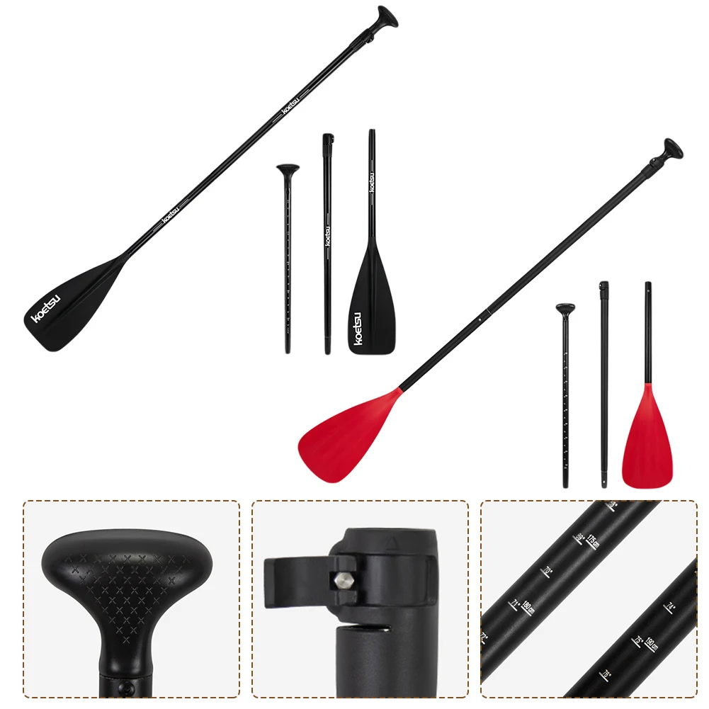 

Double Head Stand Up Paddle Board Adjustable Length Nylon Surfpaddle 3-Piece Portable Stand Up Paddle for Boating Kayaking