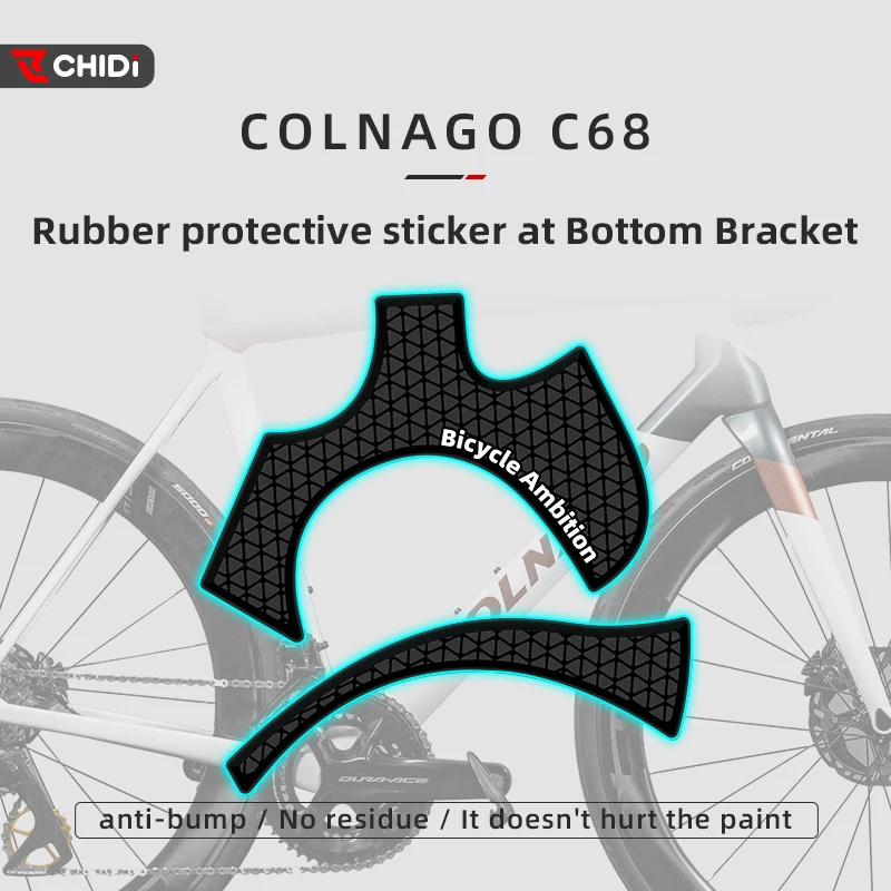 

Used For COLNAGO C68 Road bike sticker Rubber protective sticker under frame tube