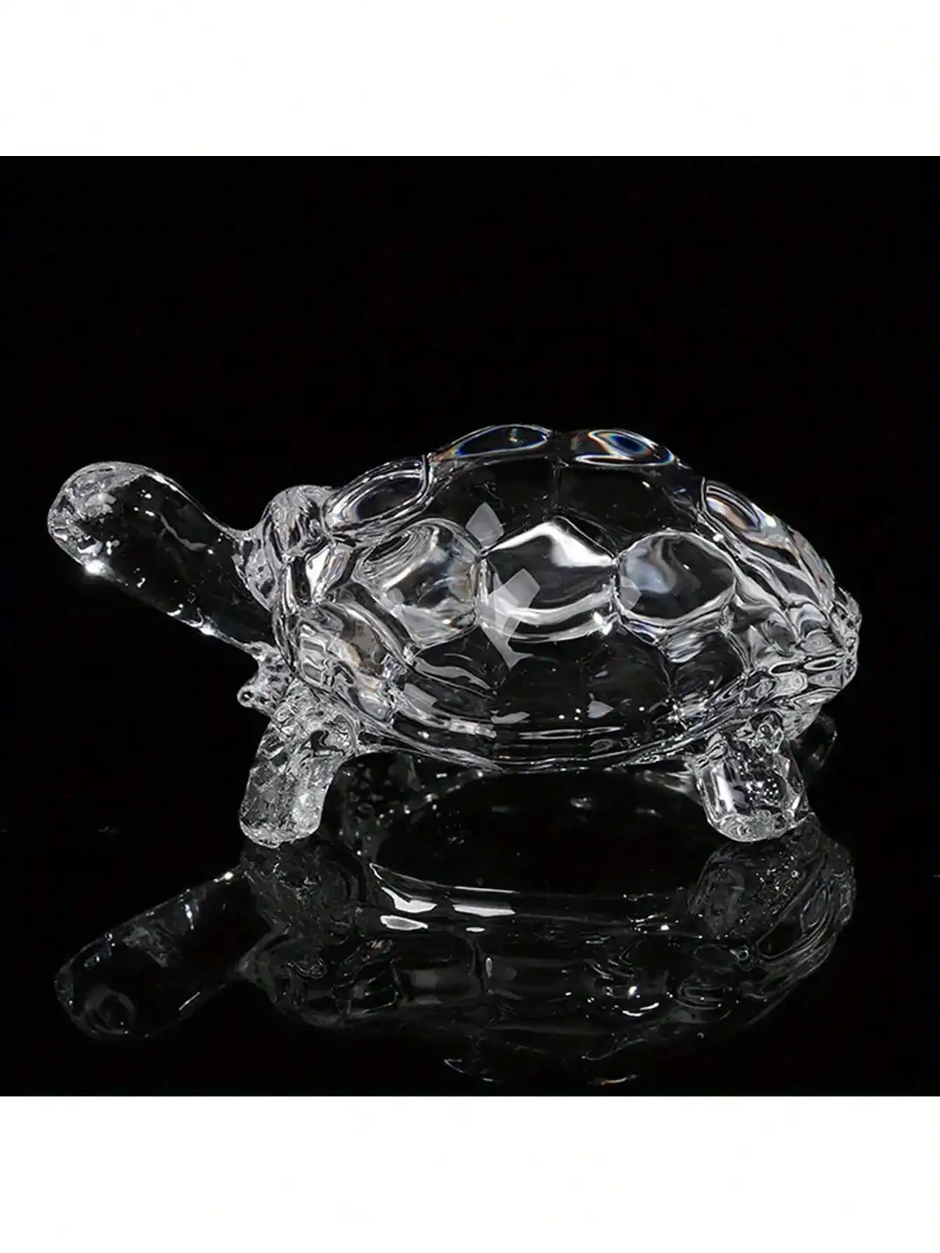 2 pieces of crystal turtle jewelry, mini turtle statue, lucky jewelry, home office desk decoration jewelry