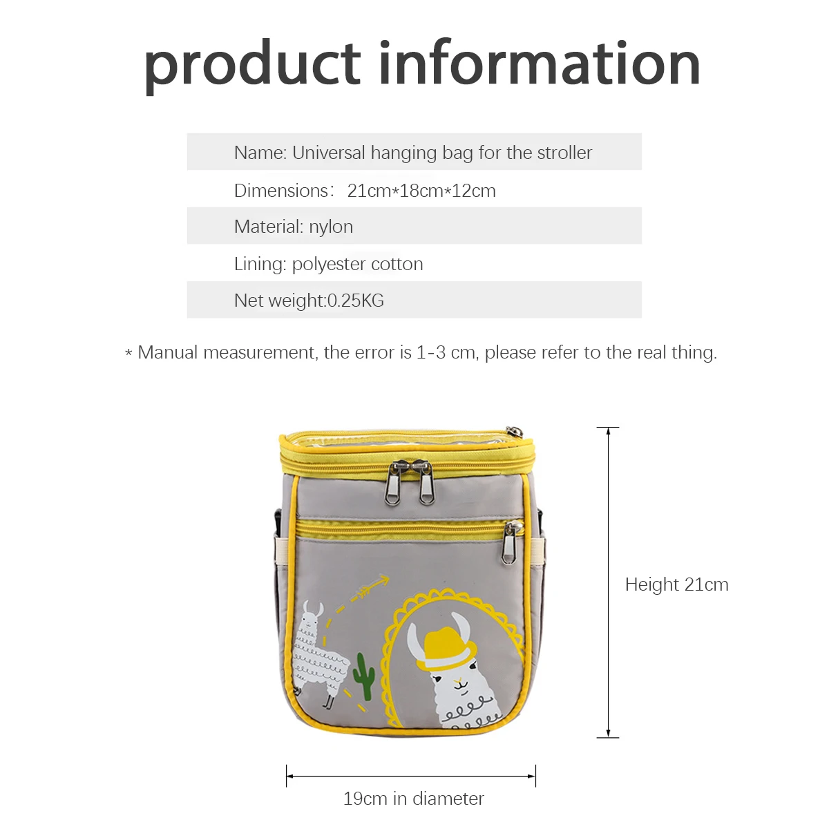 Baby Stroller Hanging Bag Large Capacity Mommy Bags Travel Storage Organizer Carriage Pram Diaper Nappy Backpack Accessories