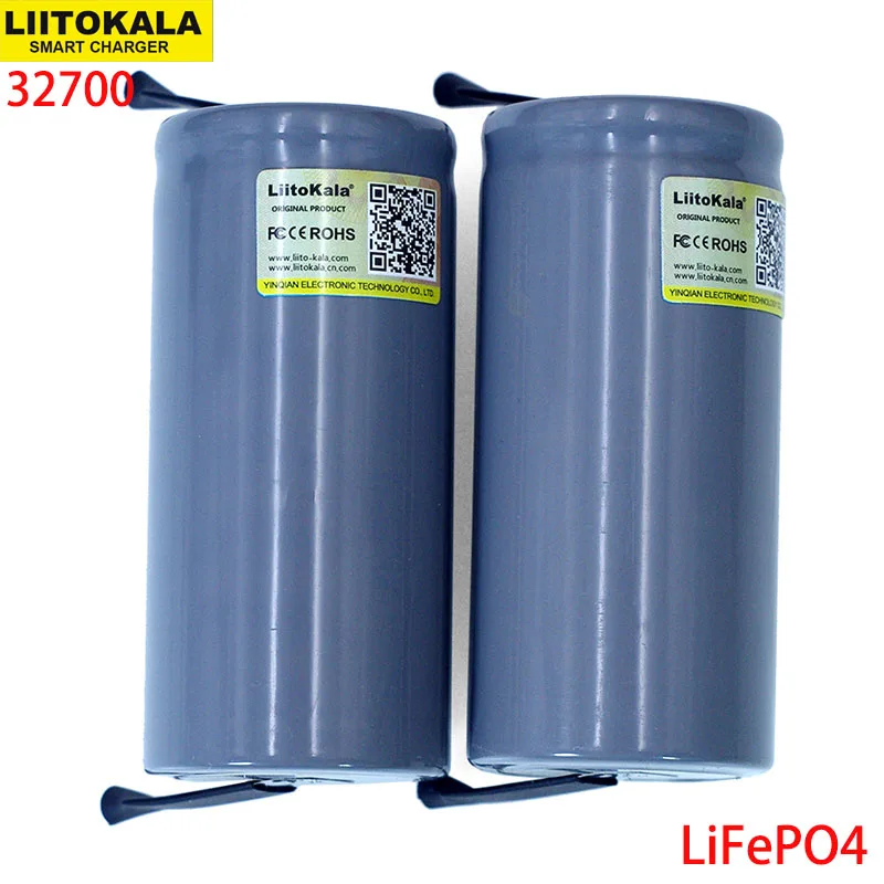 6 sztuk LiitoKala 3.2V 32700 6500mAh LiFePO4 bateria 35A ciągłe rozładowanie maksymalnie 55A bateria wysokiej mocy + DIY nikiel arkusze