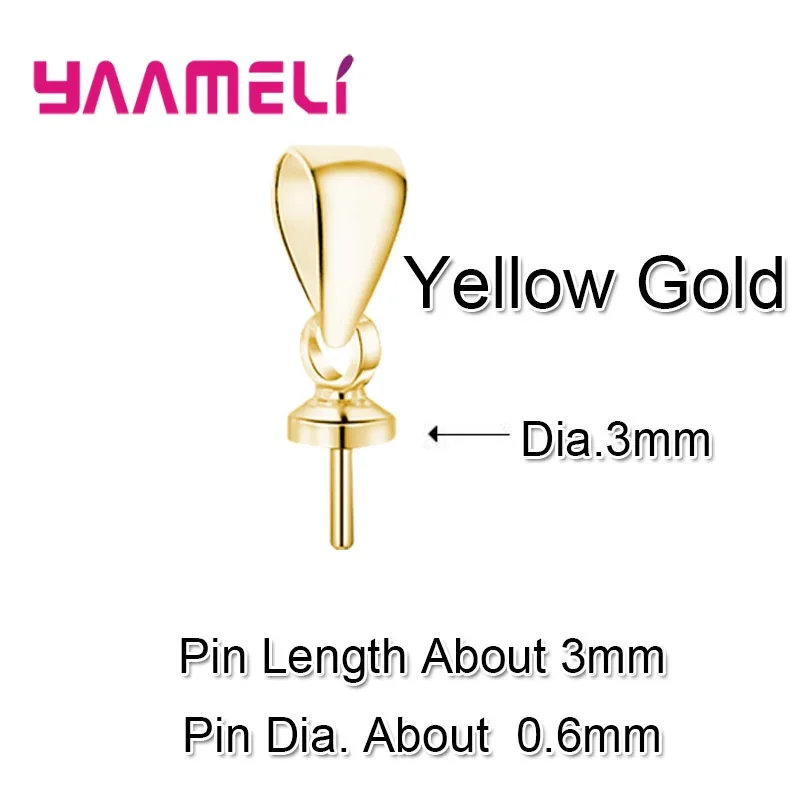 100 Stück 925 Sterling Silber Schrauböse Pin Bail Top gebohrte Perlen Endkappe für DIY Charm Anhänger Anschlüsse Schmuckherstellung – Detail 13