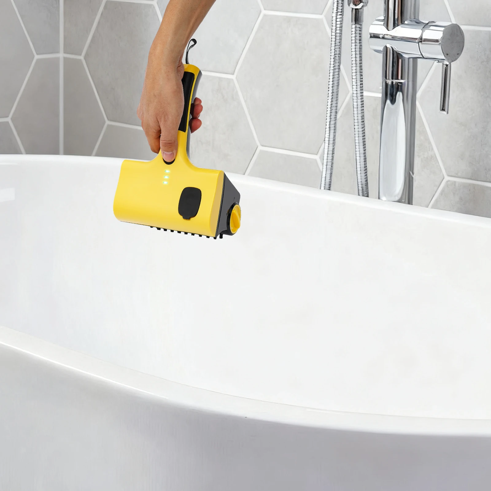 

Electric Grill Cleaning Scrub Brush, Grill Cleaning Brush with Indicator Light, Cleaning Brush for Stainless Steel Grills