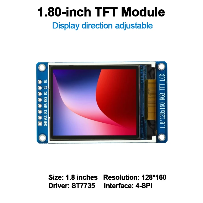 1.77 inch 1.8 inch 128x160 TFT LCD SPI TFT Color Display Driver ST7735 High-definition Screen