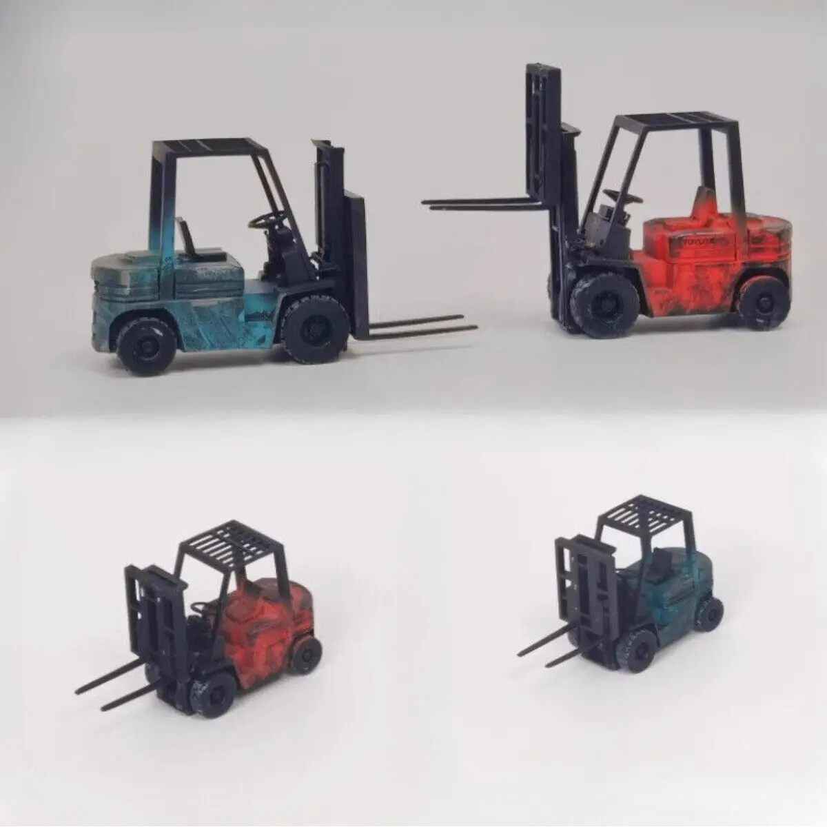 x-t-ジオラマ-1-64-メカニカルフォークリフトモデルワークショップメンテナンスカーガレージシーンディスプレイ小道具
