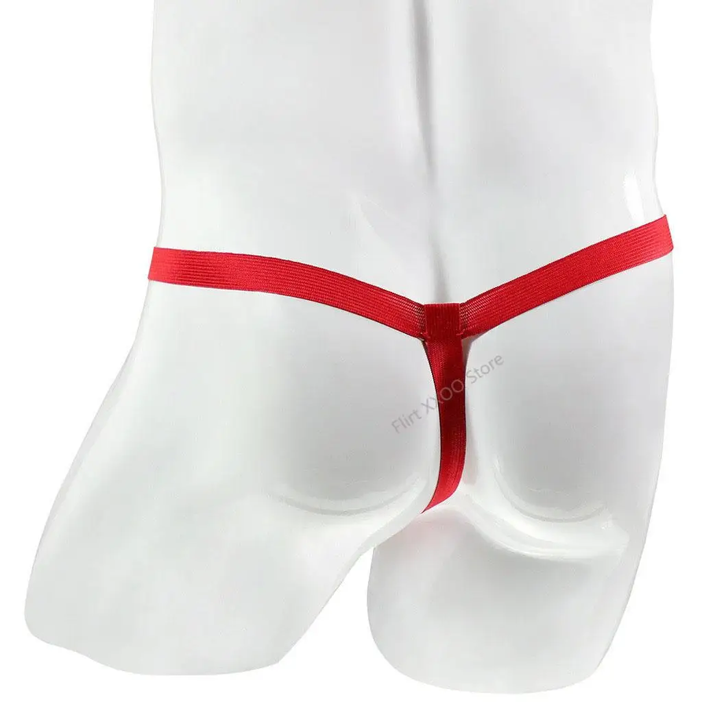 남성용 G 스트링 브리프 반바지 란제리 속옷, 크리스마스 순록 벌지 파우치, T 백 끈 팬티, 재미있는 브리프 남자 팬티