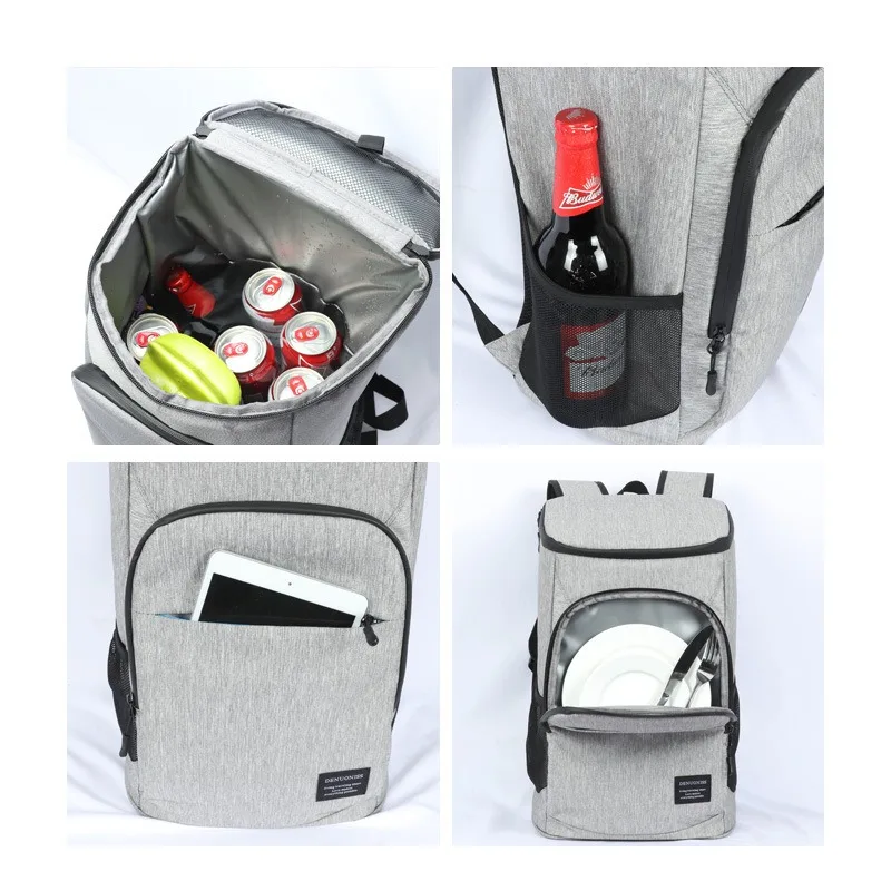 New about 28L thermal insulation backpack sealed waterproof picnic bag large capacity beer backpack with bottle opener