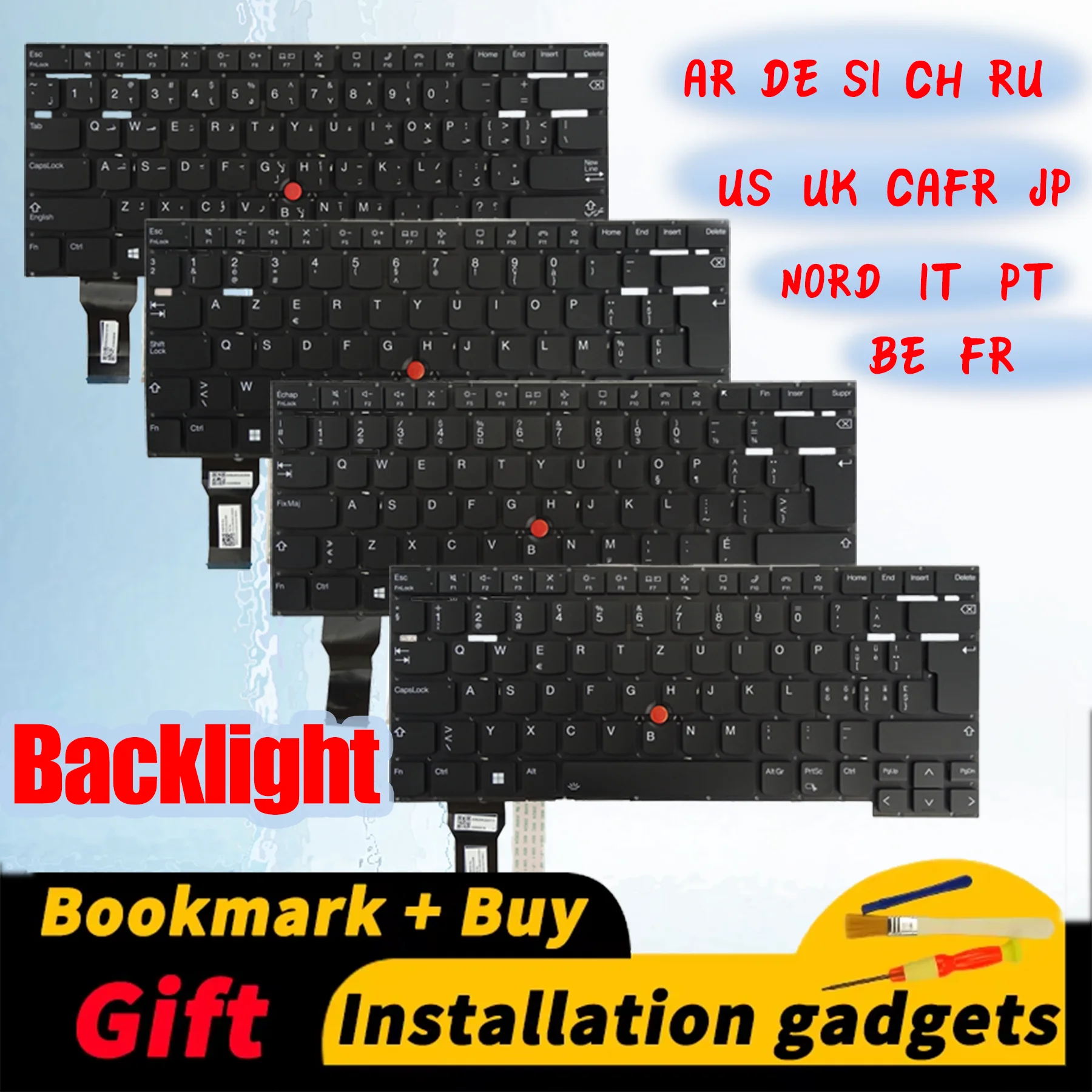 

Клавиатура с подсветкой для Lenovo Thinkpad T14s Gen2 P1 Gen4 X1 Extreme Hermit 4th 2021 (AR, BE, CAFR, CH, DE, FR, IT, JP, NORD, PT, RU, US, UK, SI)