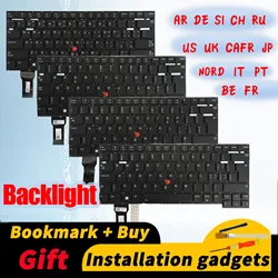 for Lenovo Thinkpad T14s Gen2 P1 Gen4 X1 Extreme Hermit 4th 2021 backlit keyboard AR BE CAFR CH DE FR IT JP NORD PT RU US UK SI