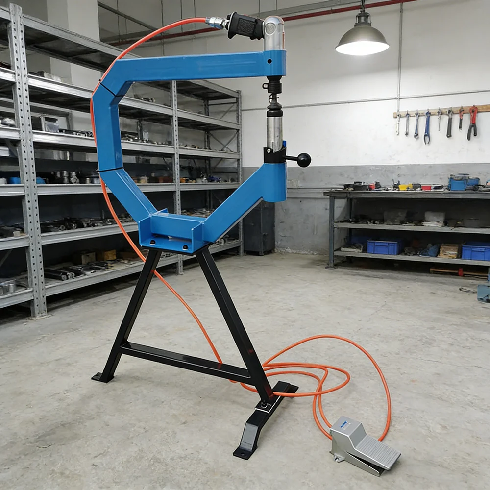 

Станок для формовки тонких железных листов, пневматический вальцовочный молот с педалью и подставкой для стали, алюминия и нержавеющей стали