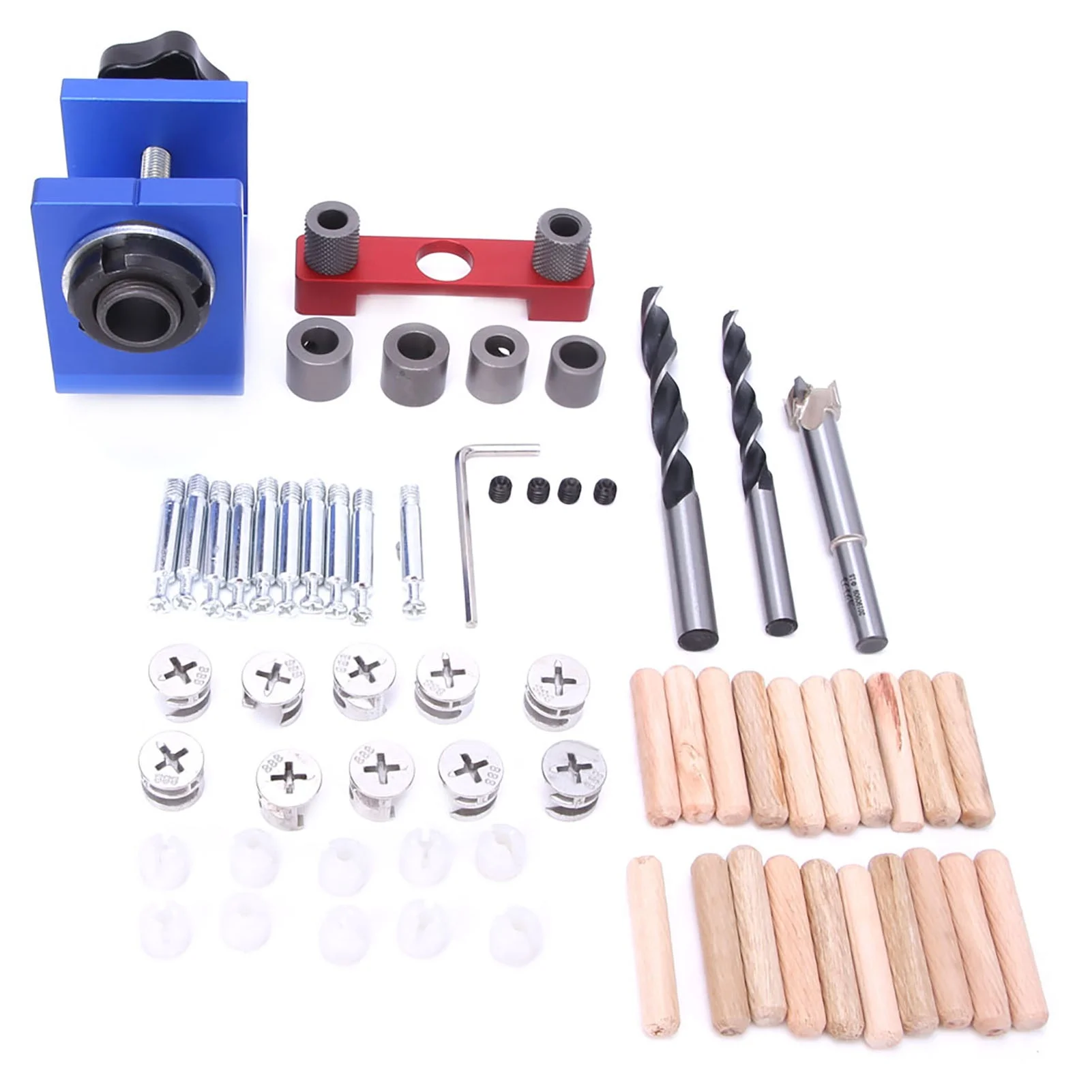 3 in 1 Hole Drilling Guide Drill Bit Wood Dowel Woodworking Positioner Locator ToolA Type
