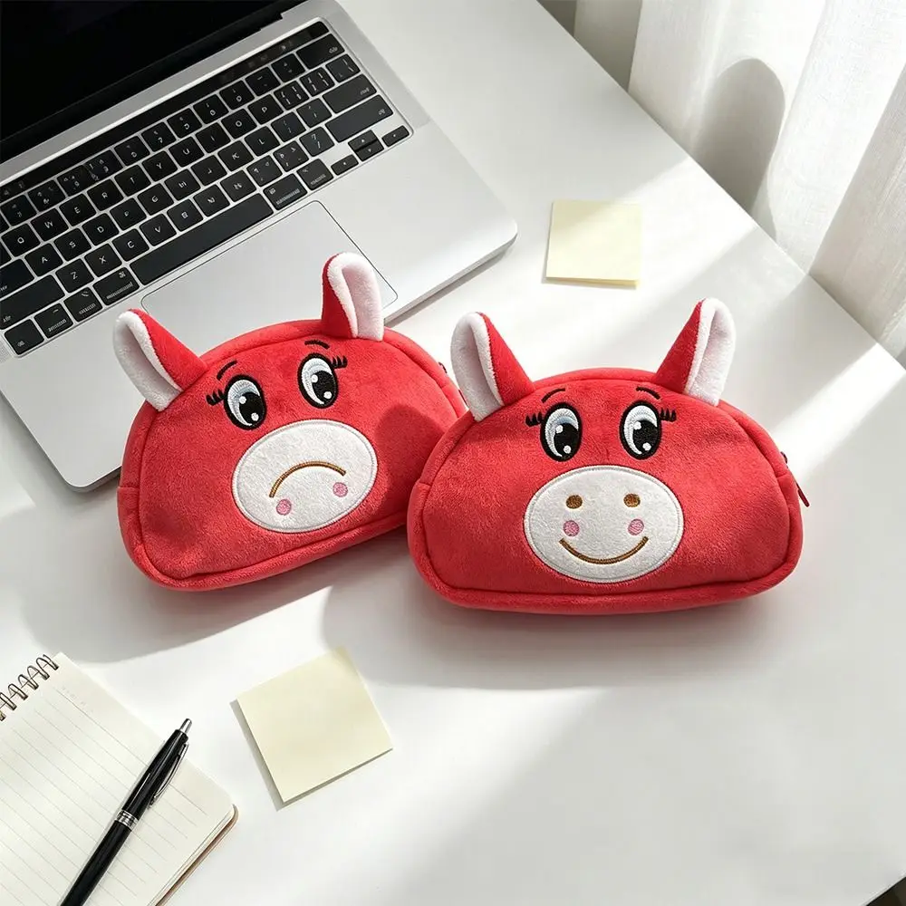 Durable Pencil Case Horse Shape Multi-purpose Storage Bag Large Capacity Coin Purse Stationery Organizer