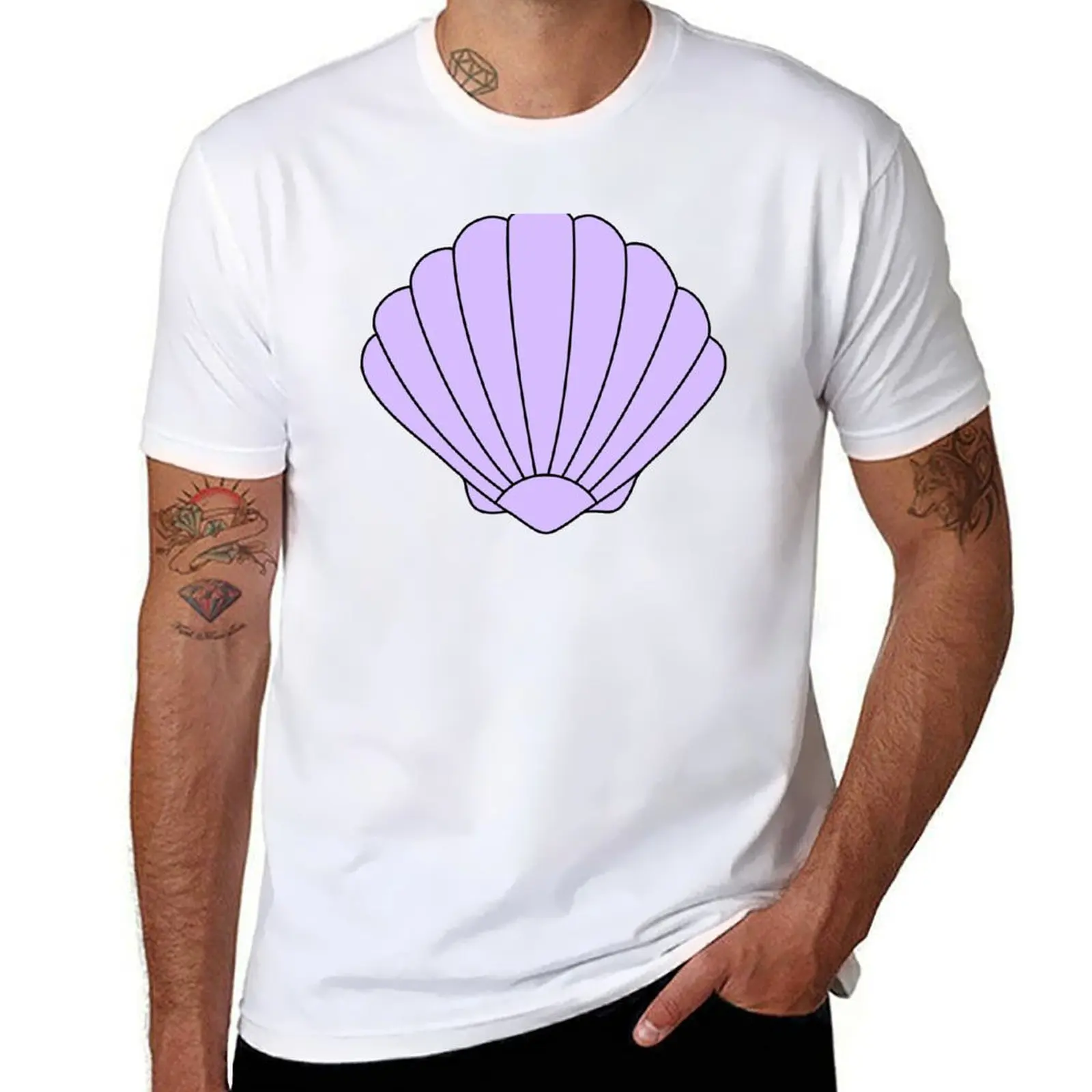 

Violet Seashell Icon T-Shirt t shirts for man cotton man t shirts for men casual T-Shirt