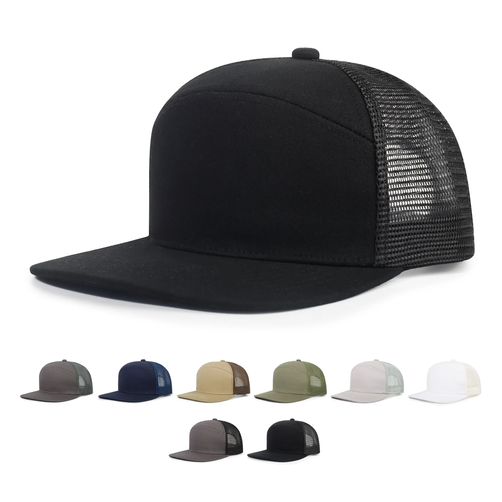

Color-blocked Flat-brim Baseball Cap For Truck Drivers Minimalist And Fashionable Suitable For Spring And Summer Provides Sun
