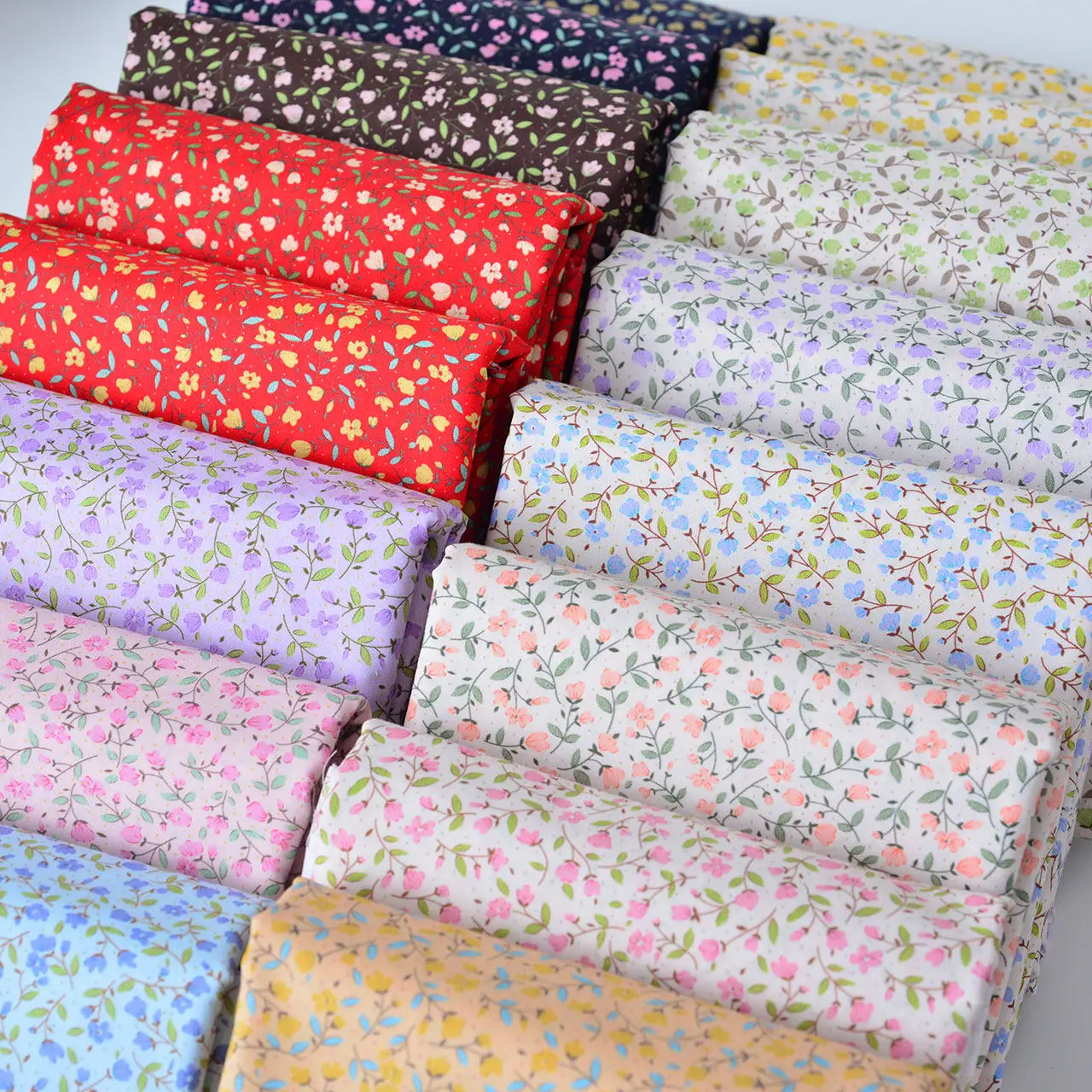 

Printed Poplin Fabric Pure Cotton By The Meter for Skirts Shirt Clothes Dresses Sewing Floral Pattern Soft Cloth Thin Breathable