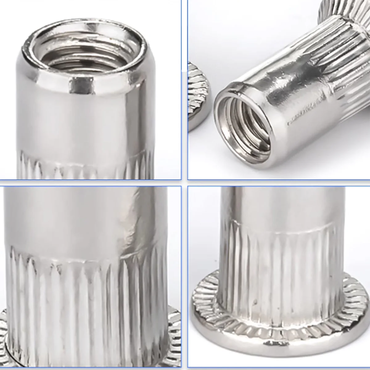 304 En Acier Inoxydable Rivet Écrou/pio Tête Verticale Filetage nervure Cap M3-M12