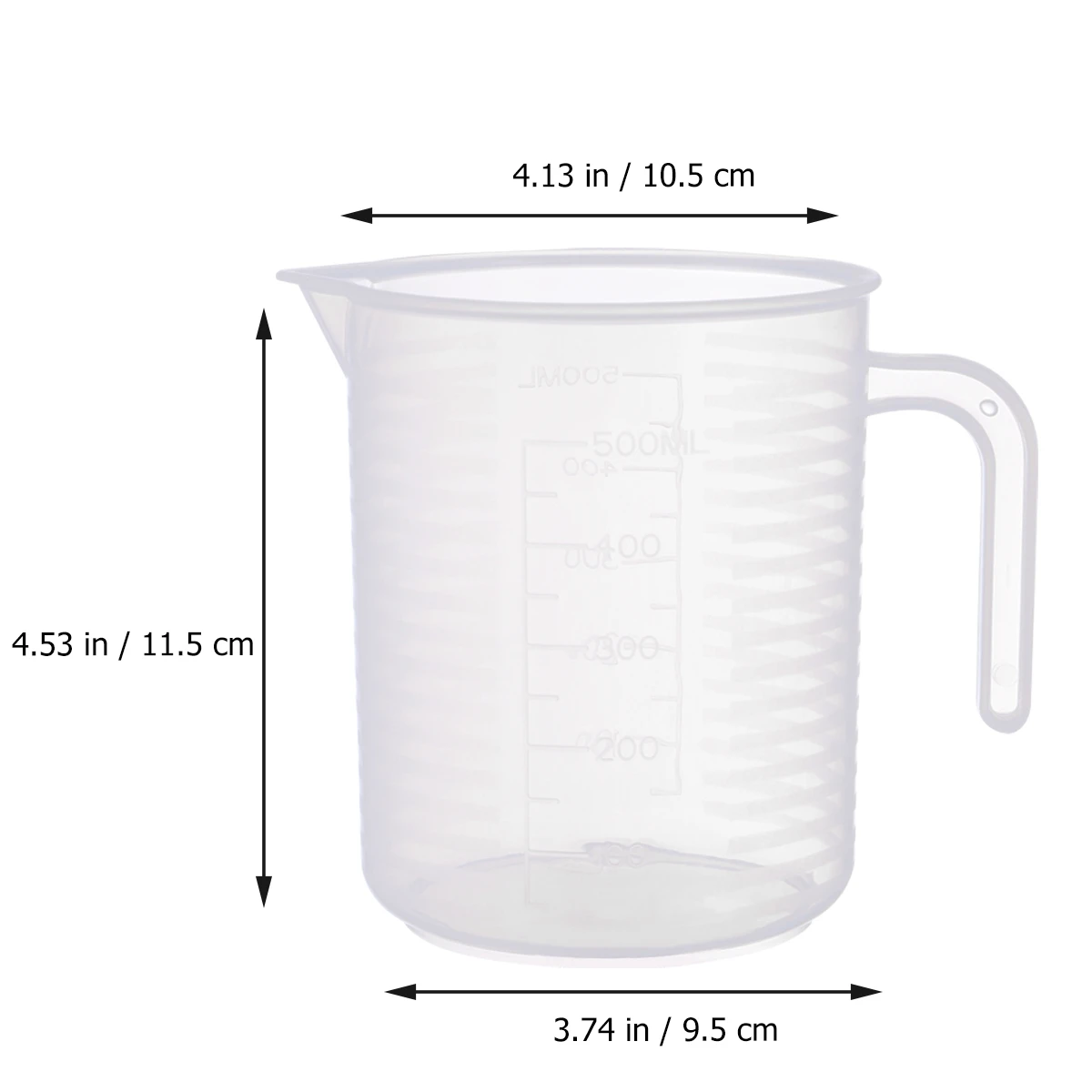 

Transparent Measuring Cup Baking Container Plastic Lids Scale Lines Easy Clean Kitchen Tool PP Material