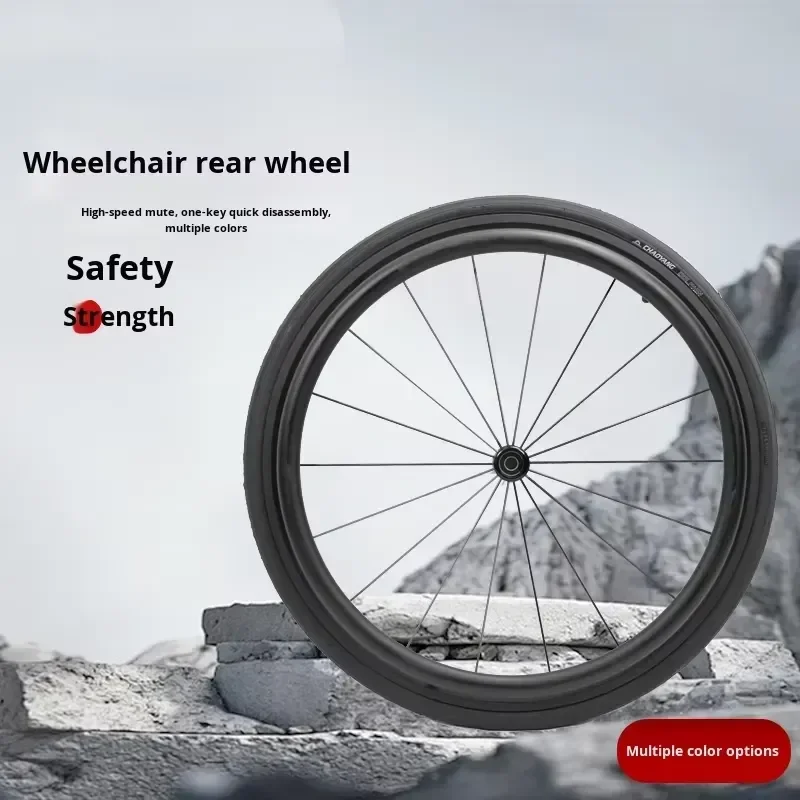 24-Inch Carbon Fiber D-Wheel Wheelchair Rehabilitation Treatment Supplies view 3
