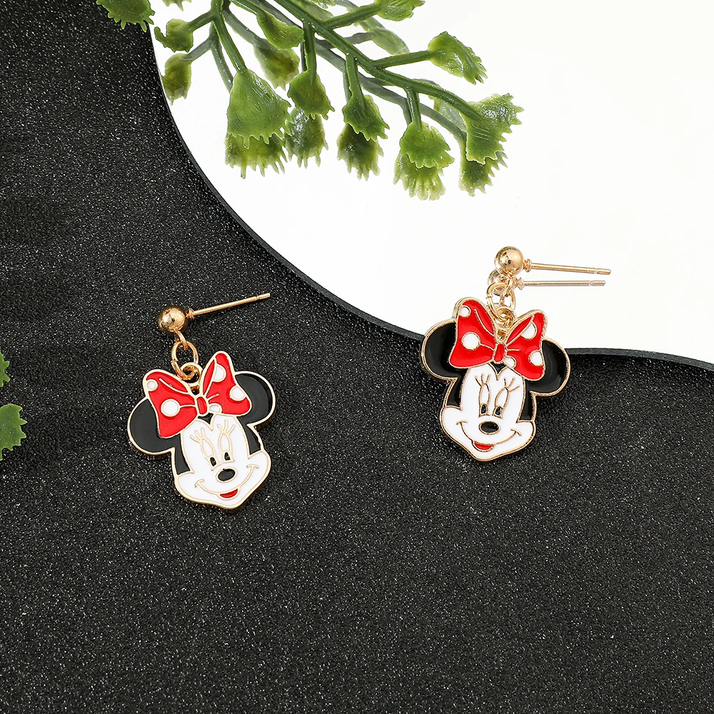 Cute Disney Cartoon Minnie Mouse Earrings Sweet Girls Bow Earrings Gift for Your Favourite People