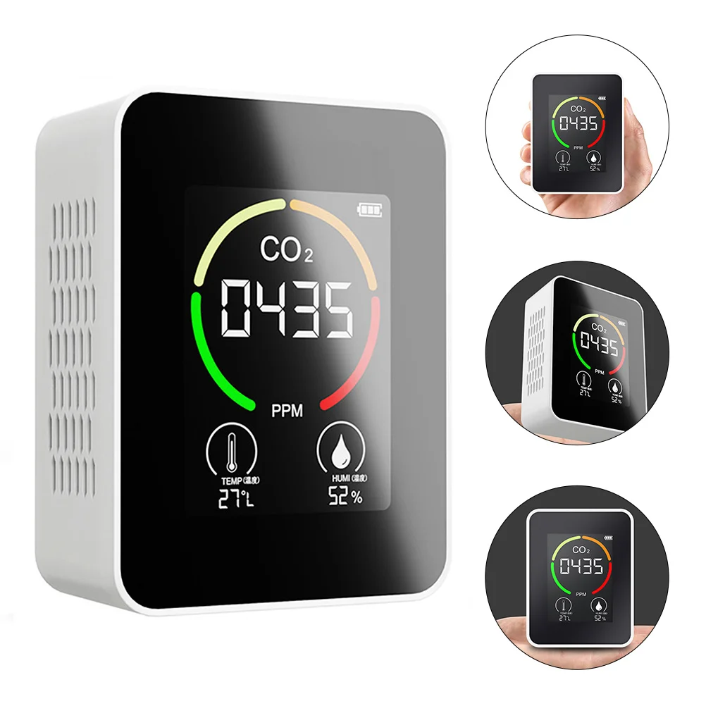Co2 Detection Air Quality Meter Temperature Humidity Monitor Carbon Dioxide Monitors Detectors Sensor Gas Tester