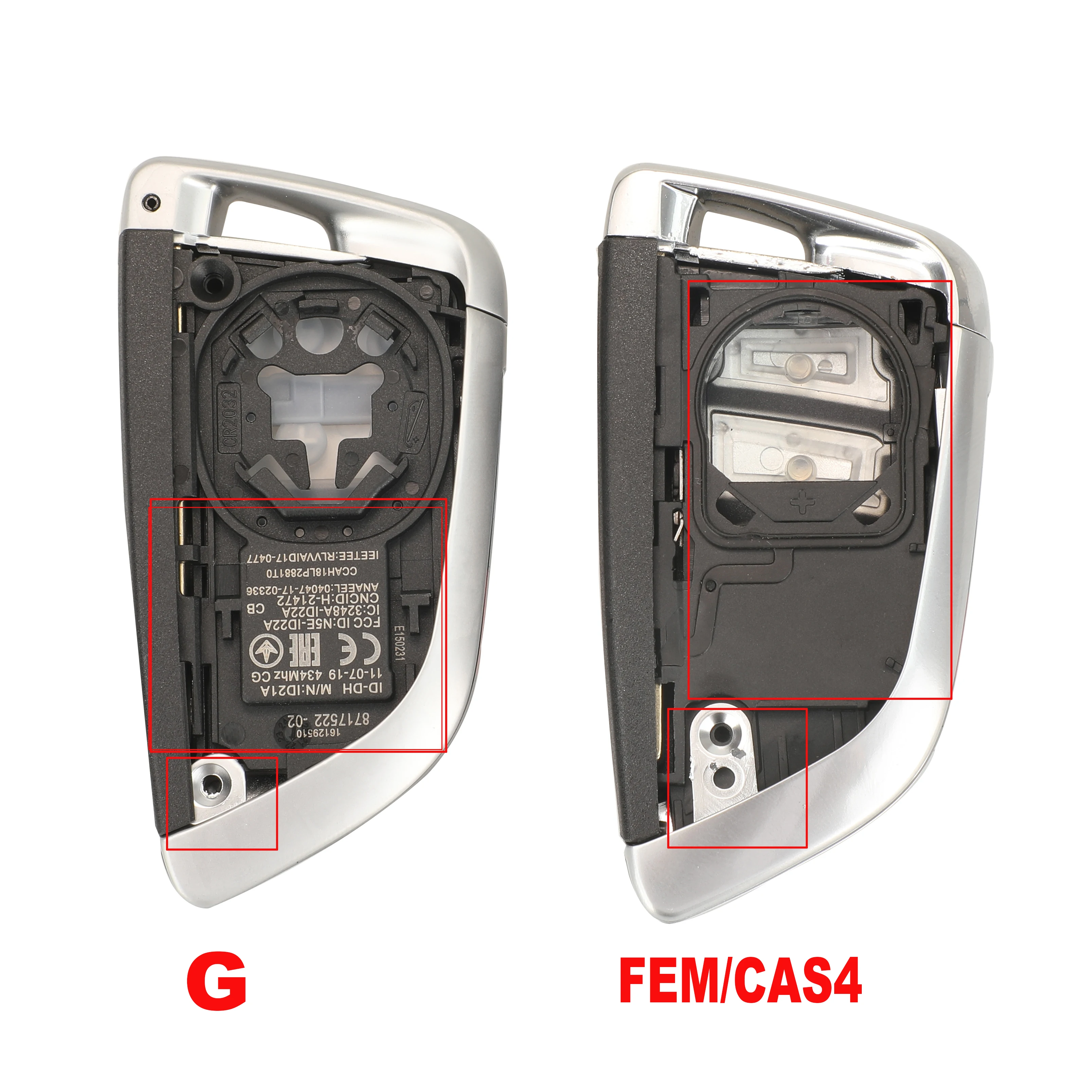 jingyuqin Remote Car Key Cover For BMW X1 X3 X4 X5 X6 F15 F16 F48 G30 G38 525 540 730 740 1 2 5 7 Series 218i G/FEM/CAS4