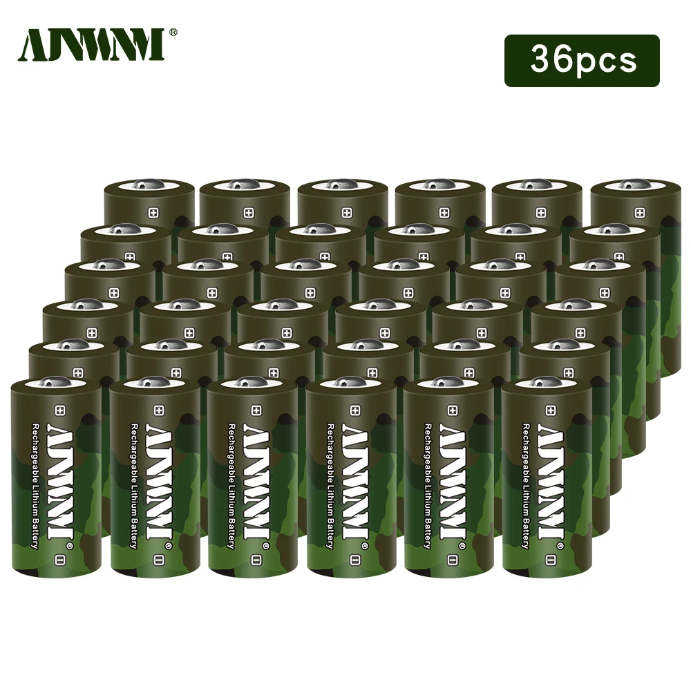 

AJNWNM 12-52PCS 3.7V CR123A Battery 800mAh 16340 16350 Li-ion Rechargeable Batteries Batteri For Flashlight CR123 RCR123A RCR123