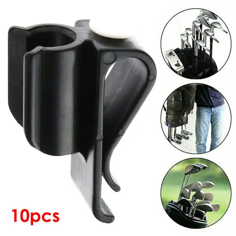 10pcs Sports Golf Bag Clip On Putter morsetto Holder Club Clip Golf Training Equipment sport all'aria aperta Golf Trainer accessori