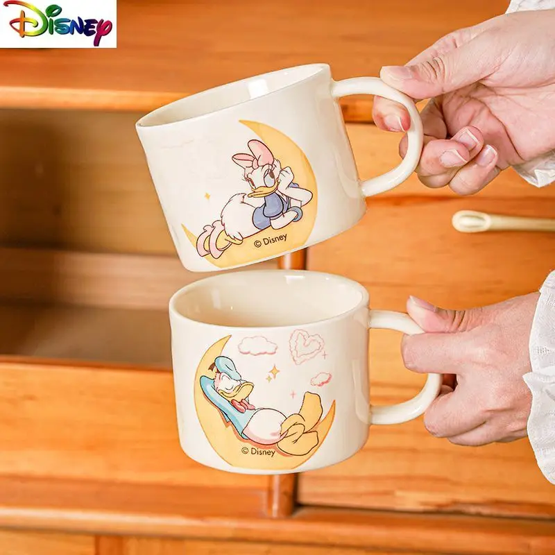 

Модная креативная легкая роскошная керамическая кружка Disney для дома, Микки Дейзи, мультяшный толстый каменный узор, противоскользящая чашка для завтрака