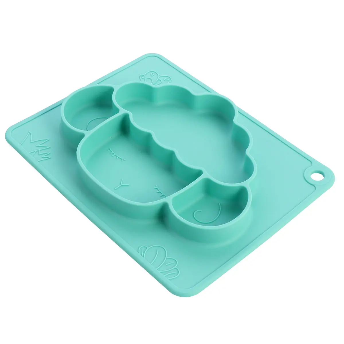

1Pcs Toddler Silicone Suction Plate Large Base Kids Feeding Dish Food Grade Soft Elastic Anti-Tip Microwave Safe