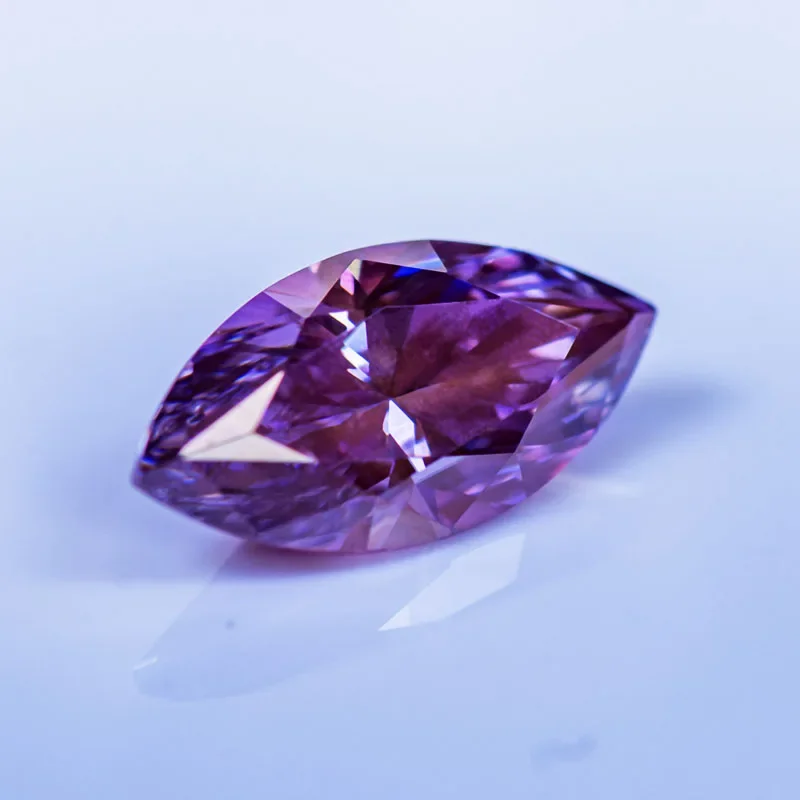 Moissanite Stone Gemstone Marquise Cut Sakura Pink Color Lab Grown Diamond Charms Woman Jewelry Making with GRA Certificate