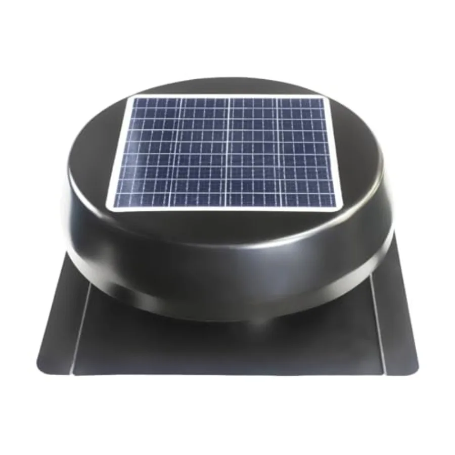 

Solar Attic Fan with 12'' Nylon-Fiber-Aluminum Blades, Solar Powered Attic Exhaust Fan, Adjustable 25W/22V Solar Panel, IP68 DC