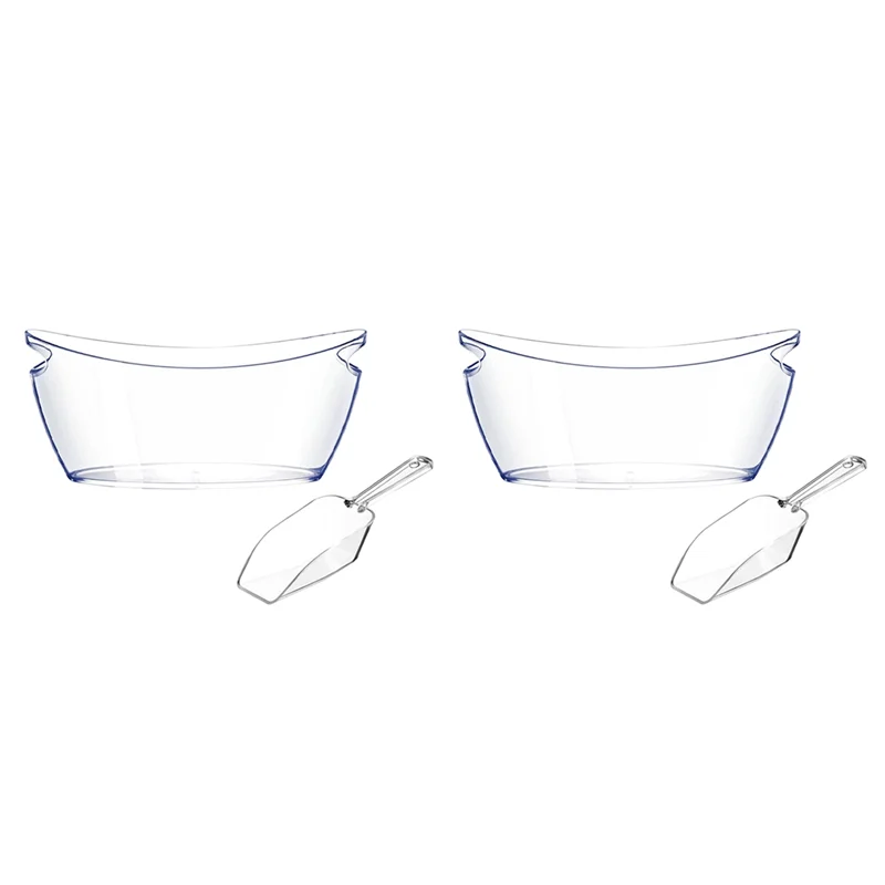

A98E-Ice Bucket, Party Ice Bucket, Bar Supplies Two Buckets Of Champagne And Beer Two Ice Scoops 5L