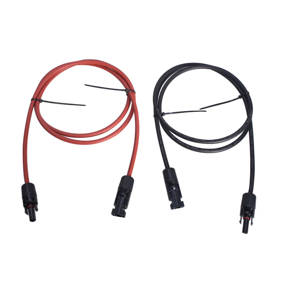 

1 пара 12 AWG 4 мм2, удлинительный кабель для солнечной панели, разъем провода, высокое качество