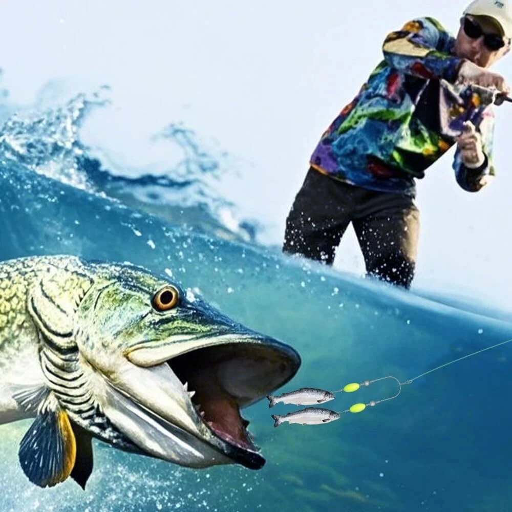 5 قطعة هوك مزدوج عكس أسفل تلاعب 2025 عكس أسفل خط الحرة العائمة لصيد الأسماك في المياه العذبة في المياه المالحة