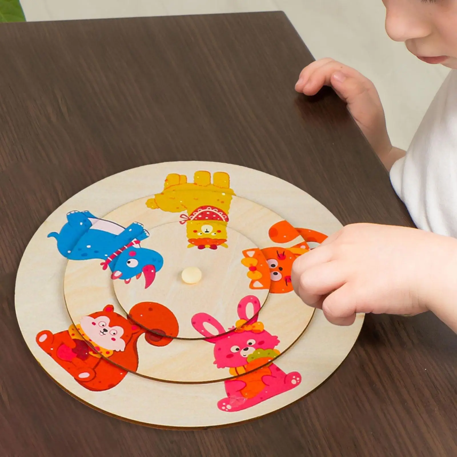 لعبة ألغاز خشبية متطابقة تعلم الألوان للأطفال الأولاد والبنات من عمر 2 إلى 5 سنوات #4