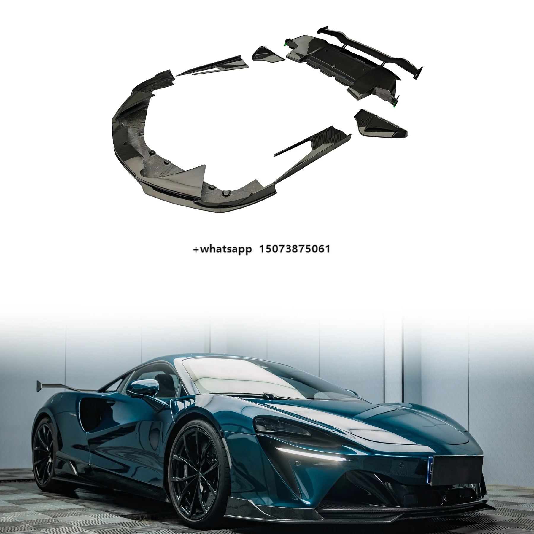 

New for Artura AMANS Style Dry Carbon Fiber Front Rear Bumper Body Kit for Retrofit/Upgrade