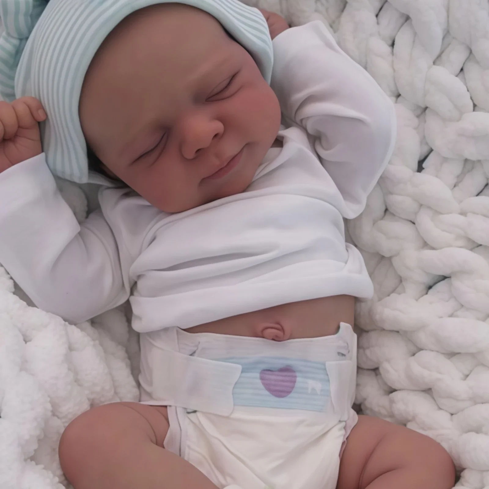 

Risbecko 19 inch Already Painted Finished Reborn Baby Doll - Handmade Reborn Preemie Baby Newborn Kids Toy Gift Girl Dolls