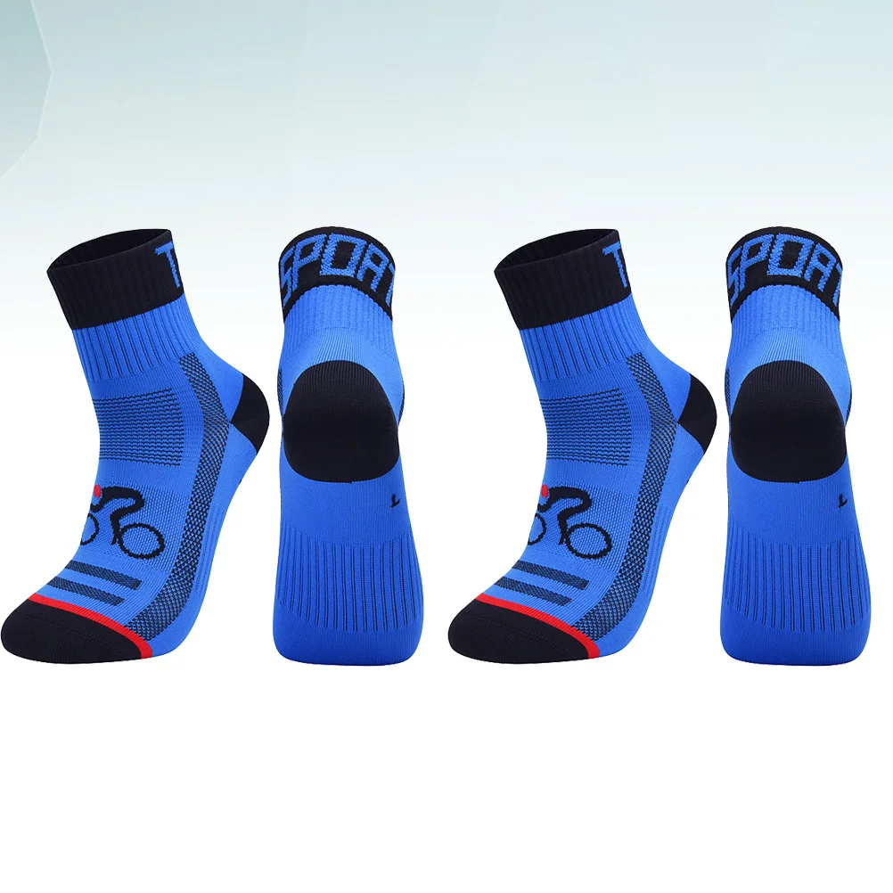 

2Pair Cycling Socks Thicken Breathable Mid-Stocking for Men Women Daily Practice Competition Sports Socks -44