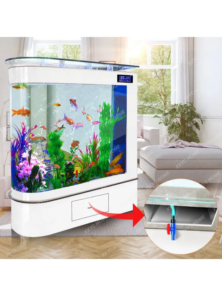 Large Aquarium Bullet Fish Tank Living Room Home Medium Aquarium