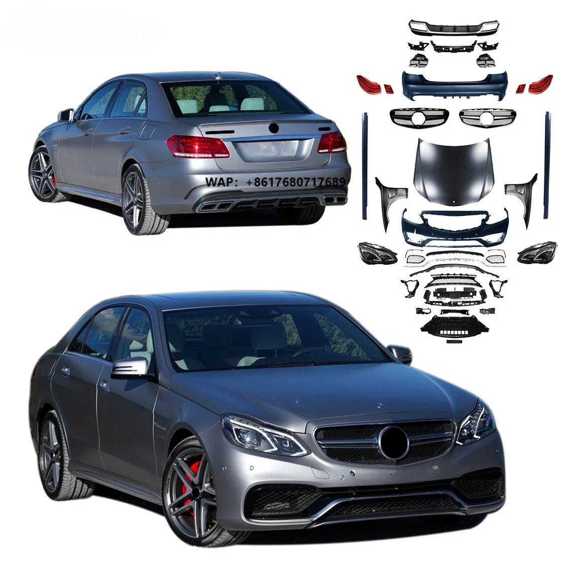 Factory Refit Retrofit Old to New Body Kit for E Class W212 2009 2010 2011 2012 Upgrade to 2013 E63 Car Bumper Assembly