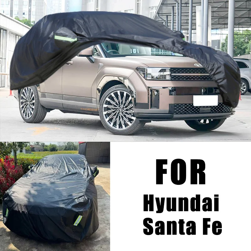 

For Hyundai Santa Fe All-Weather Car Covers 6-in-1 Waterproof Dustproof UV Proof Snowproof Scratch Resistant Protection